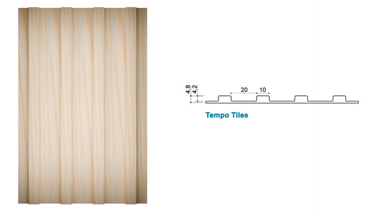 Tempo Tiles Ash with fleece back