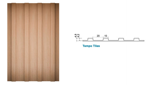 Tempo Tiles Oak with fleece back