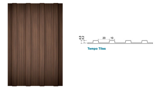 Tempo Tiles Wenge with fleece back