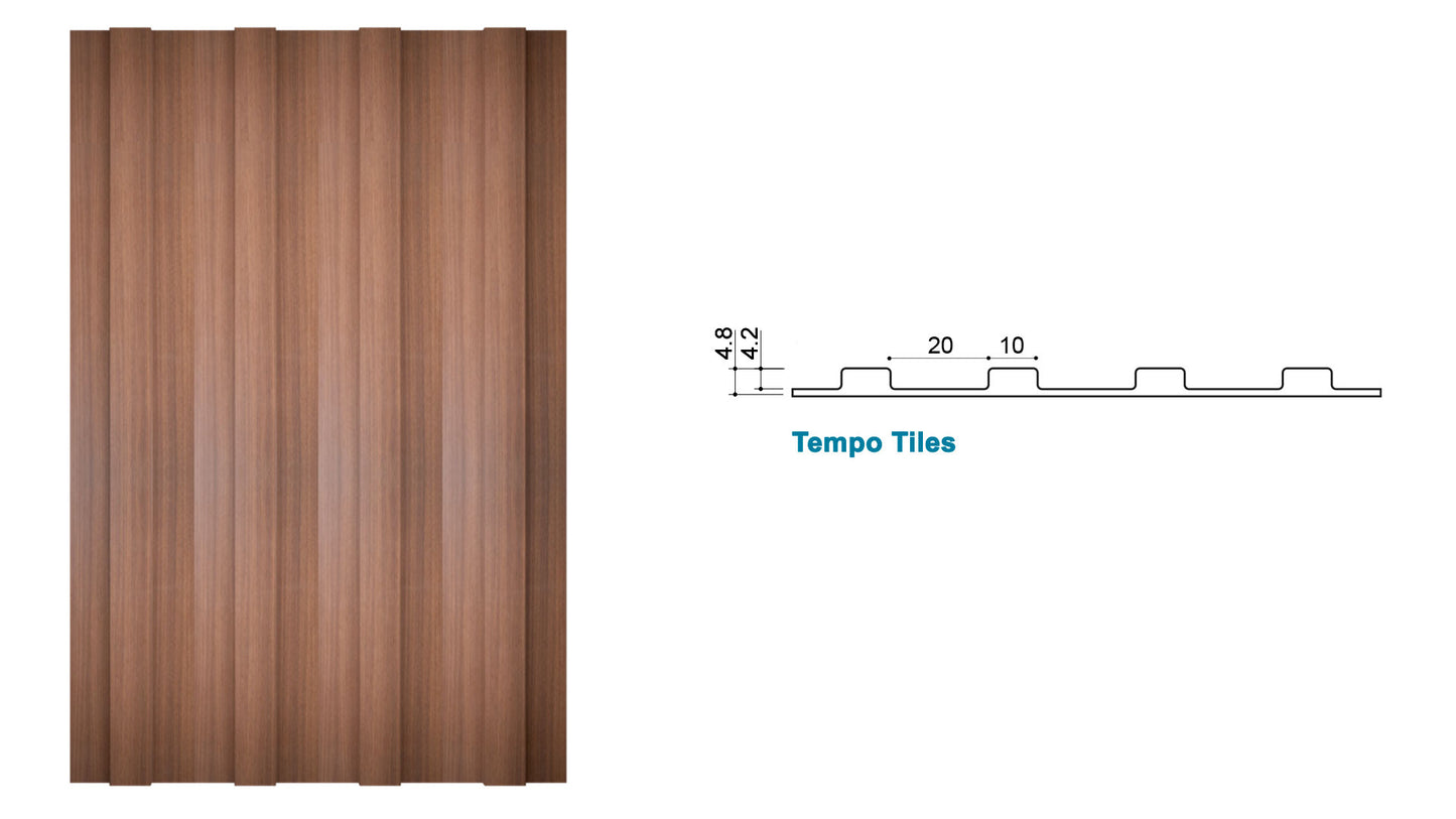 Tempo Tiles Walnut with fleece back